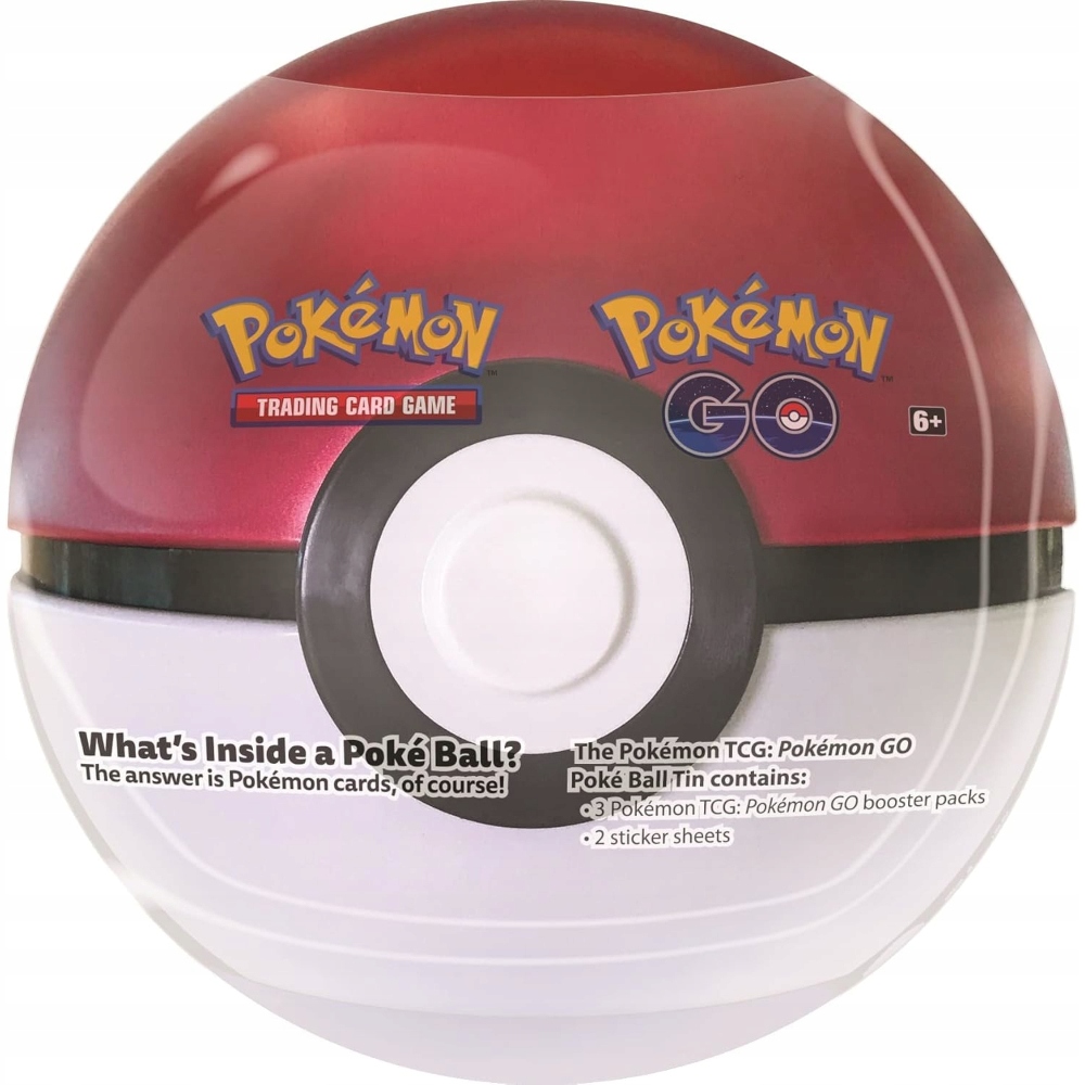 POKEMON TCG TRADING CARD GAME POKEMON GO TIN POKE BALL 3 BOOSTERY