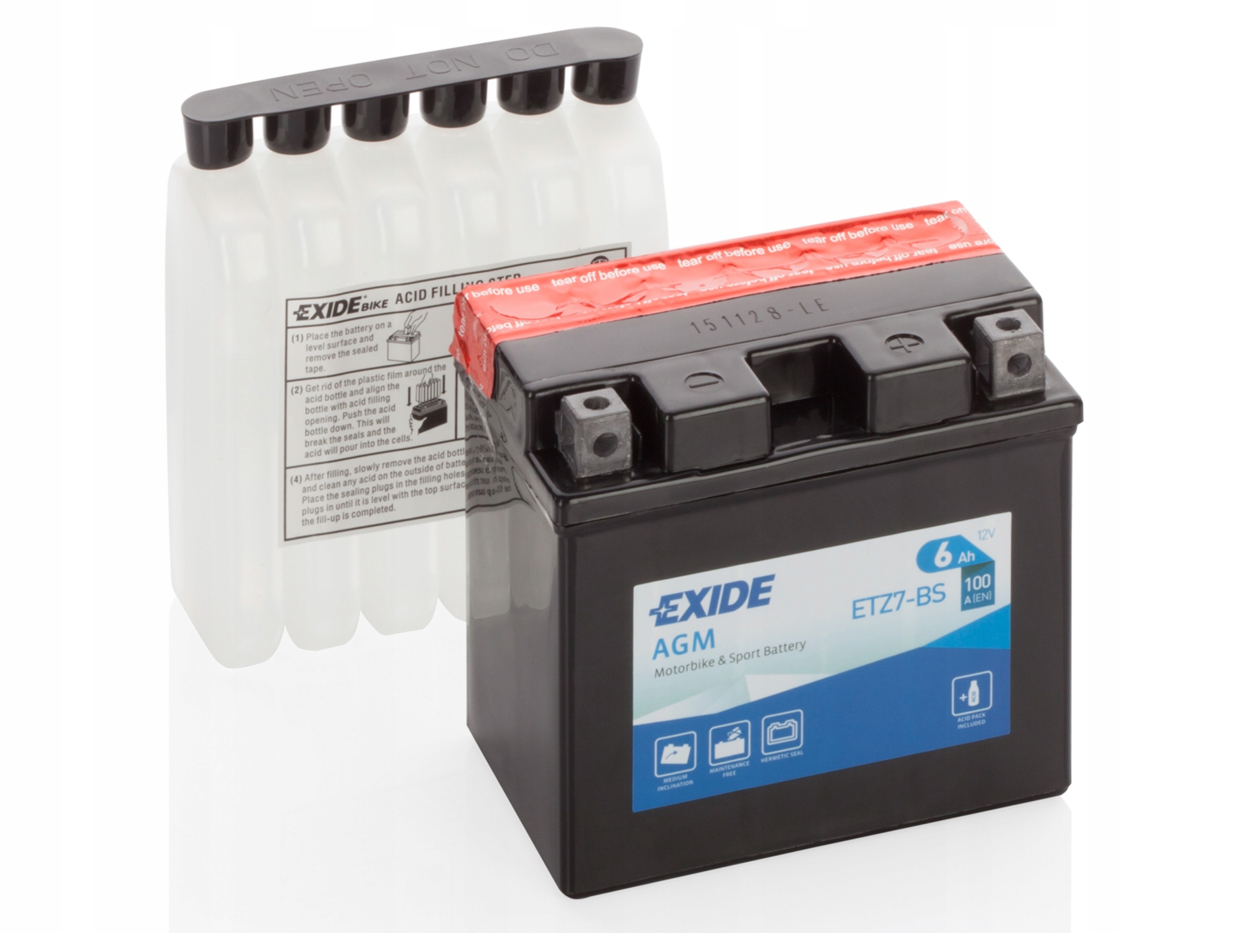 

Akumulator motocyklowy 12V 6Ah Exide Agm ETZ7-BS