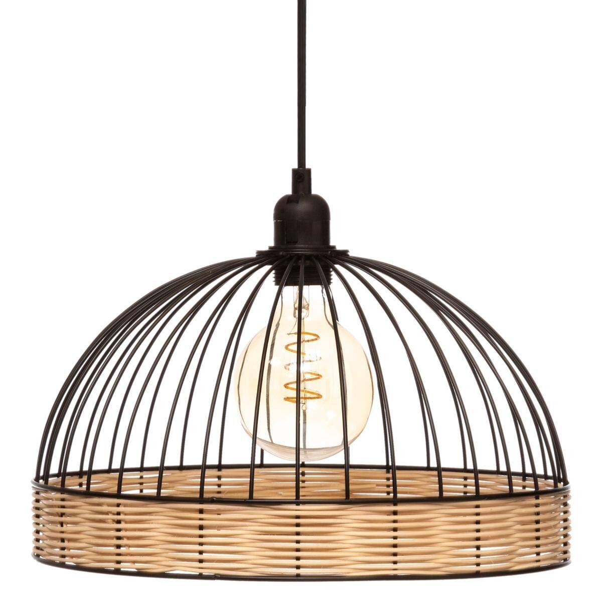

Lampa Sufitowa Wisząca plecionka wiklinowa Boho
