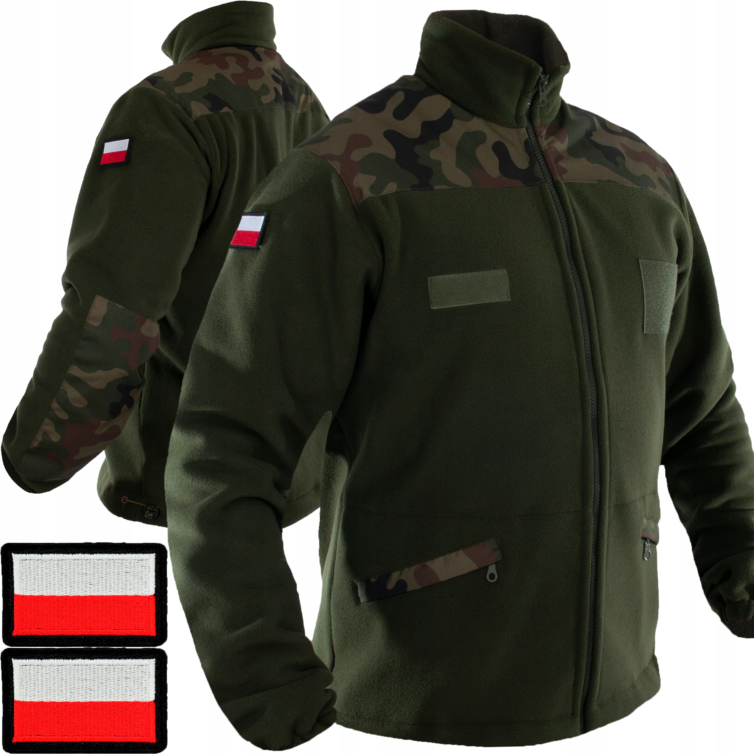 

Polar Wojskowy Oliwkowy Moro Bluza Flagi r. M