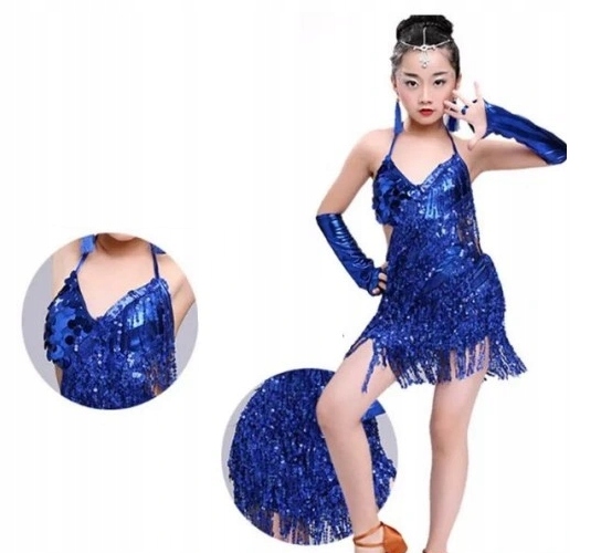 Sukienka Do Tańca Komplet 152 158 Dziecięca Latino 883