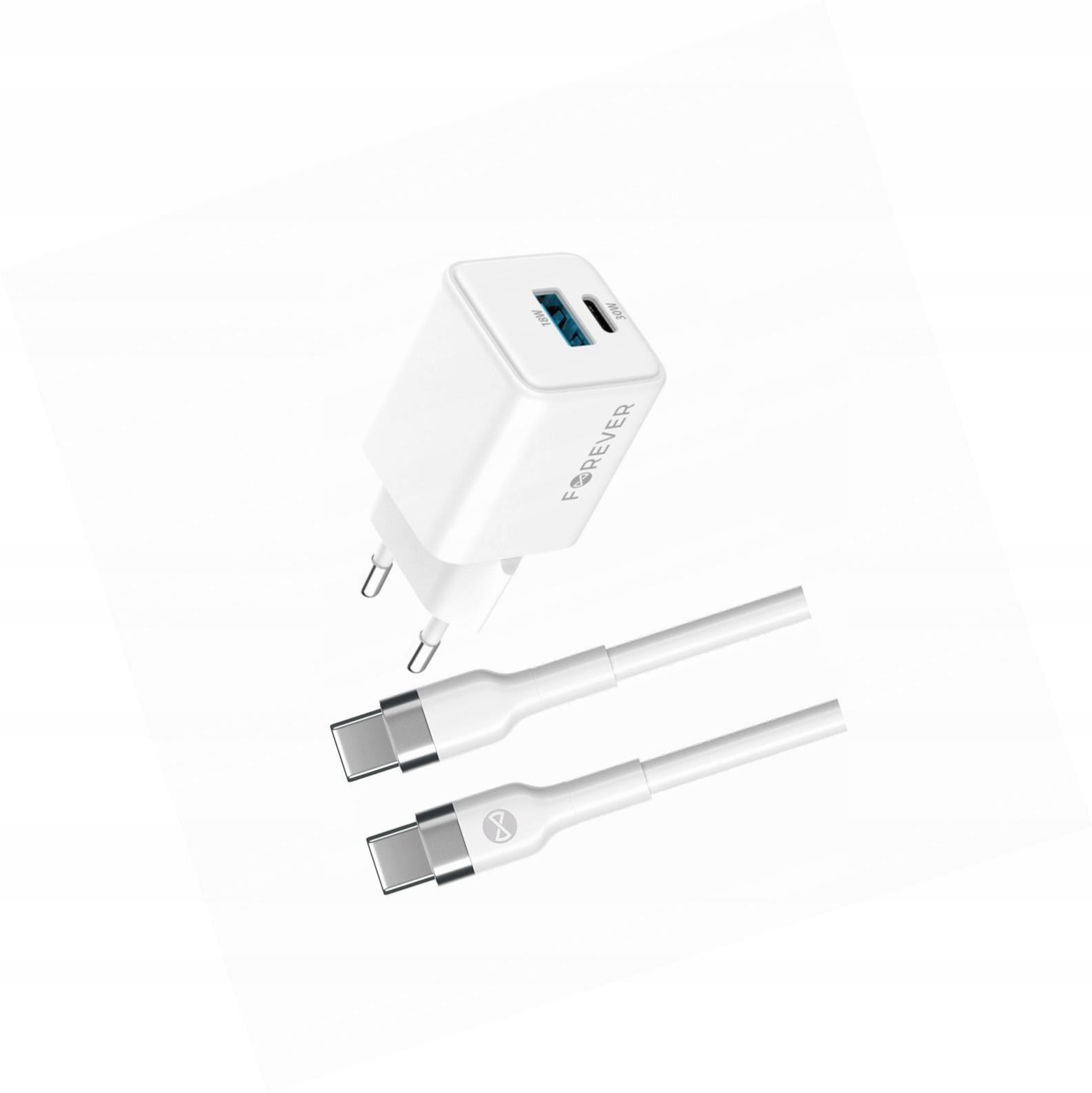 Szybka ładowarka GaN 30W 2 wejścia Usb i Usb-c z kablem do Xiaomi 12 Lite