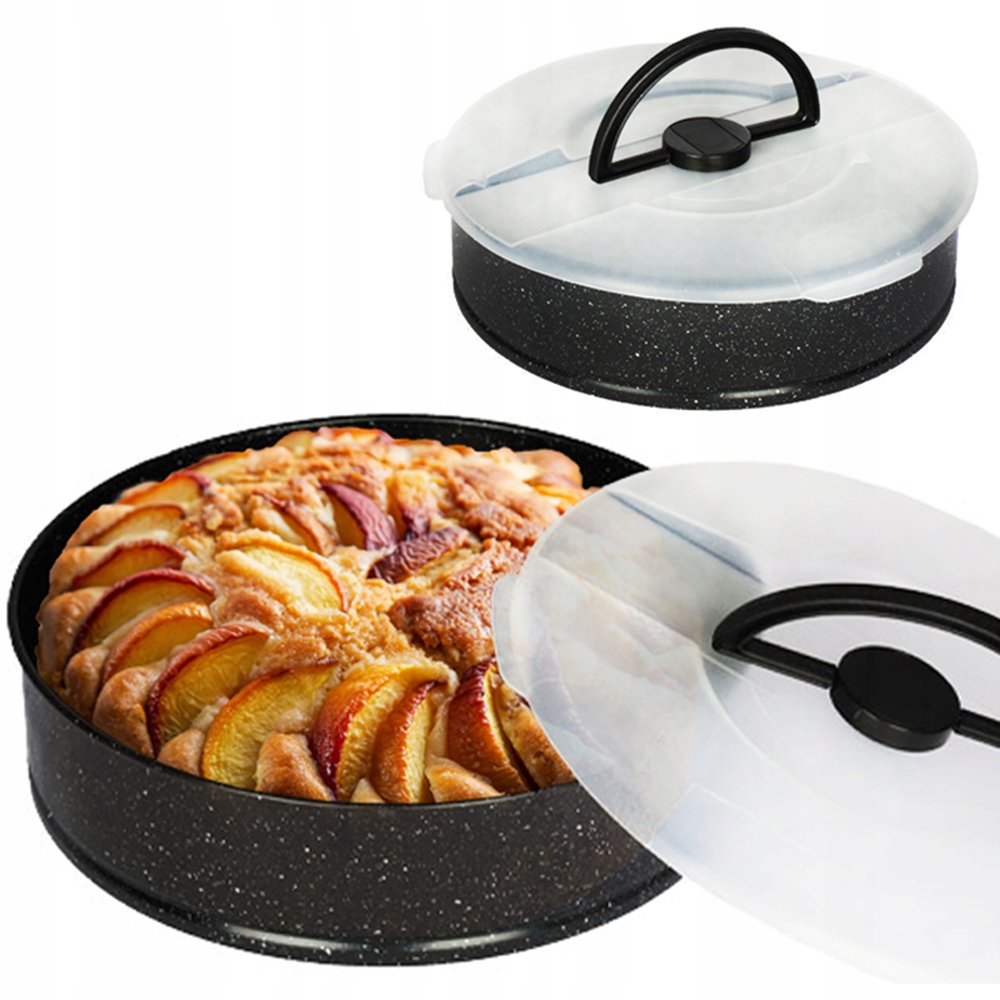 

Tortownica z pokrywą forma do ciasta uchwyt 26 cm