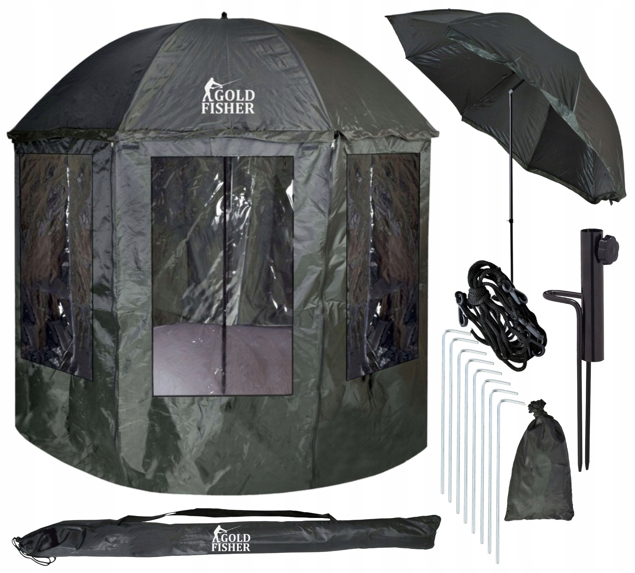 Parasol Wędkarski Namiot Na Ryby PEŁNY Z Osłoną Wodoodporny Regulowany 2w1 EAN (GTIN) 5906280209223
