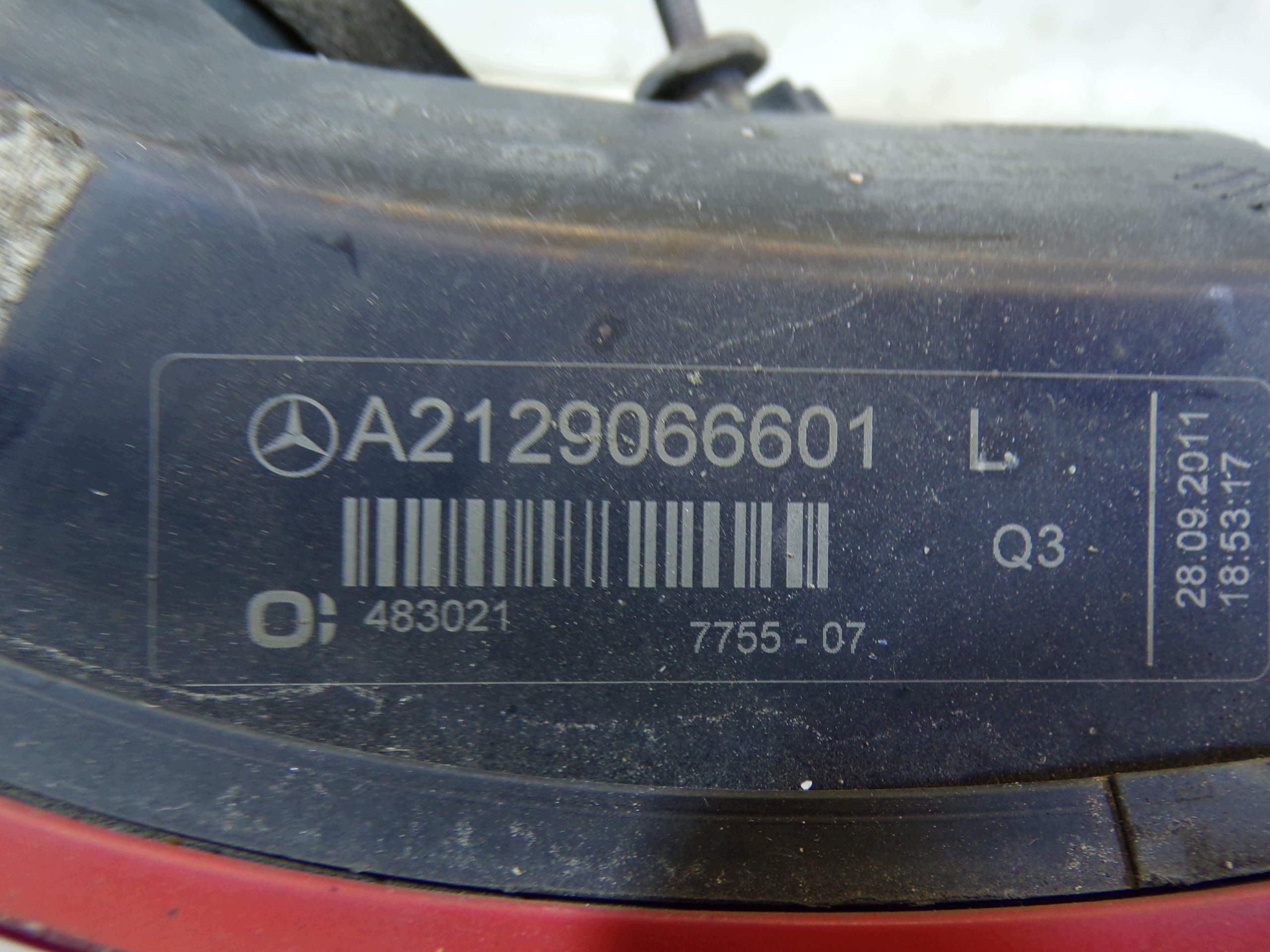 light rear rear part left LED MERCEDES W212 sedan