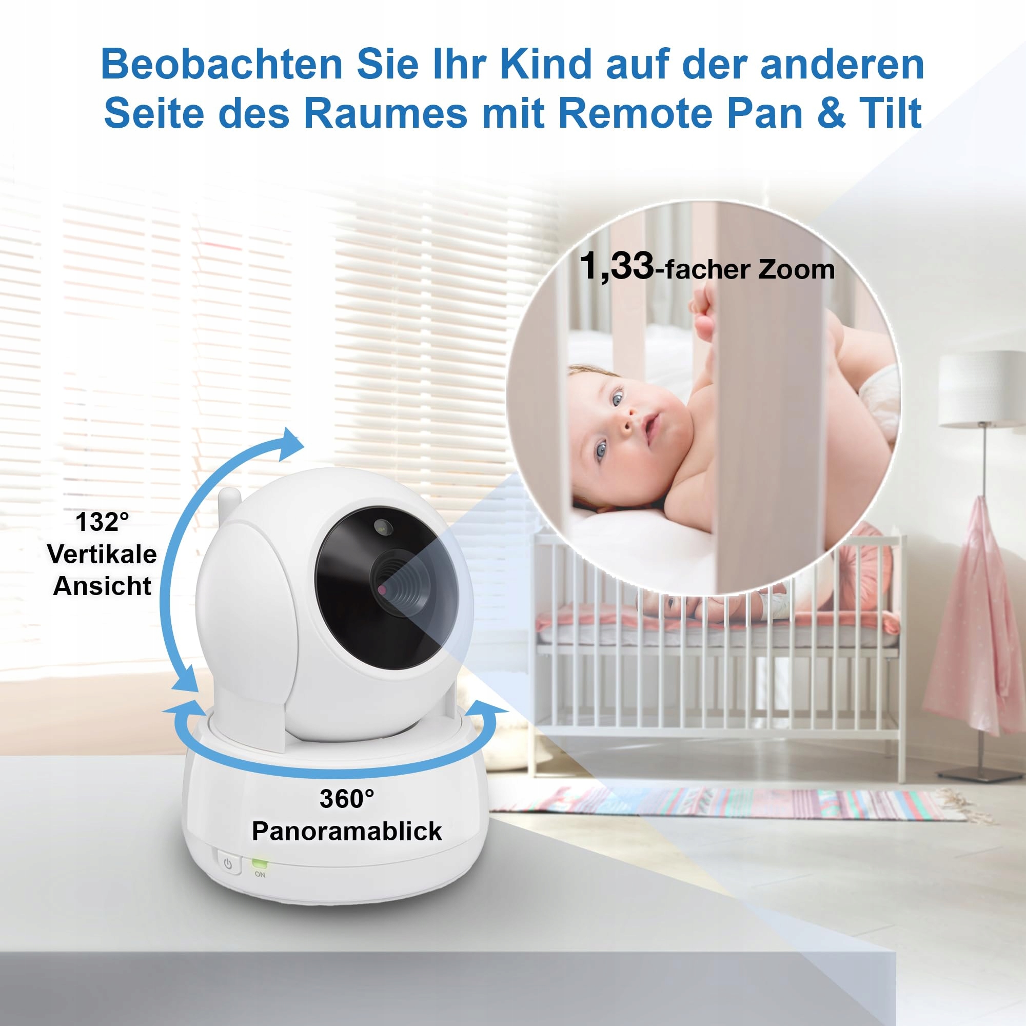 VTECH Niania Elektroniczna Kamera 5 Calowy Ekran 31h Bateria HD Nocna Wizja — miniatura 5