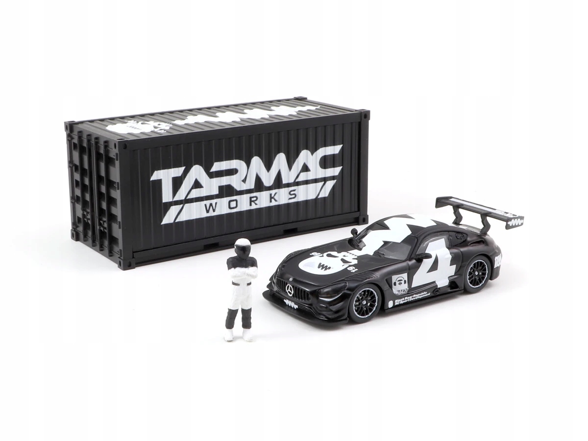 Tarmac Works Mercedes-AMG GT3 #4 Container Set White 1:64