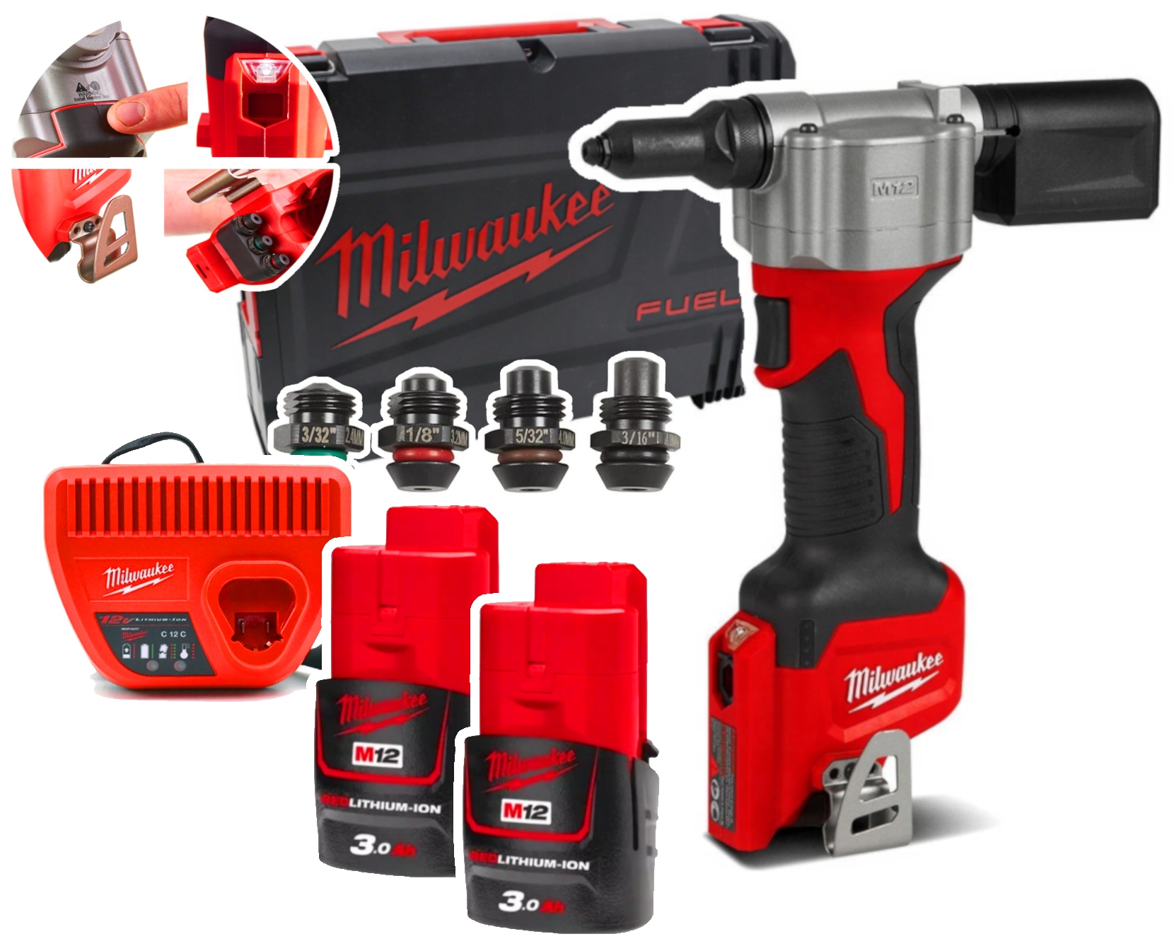 

Milwaukee M12 BPRT-302X Nitownica akumulatorowa