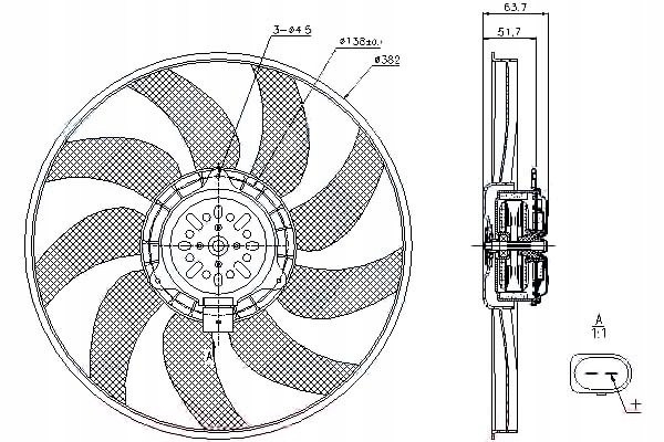 Nissens Ventilátor Chladiče Audi A4 2.0 Tdi Quatt