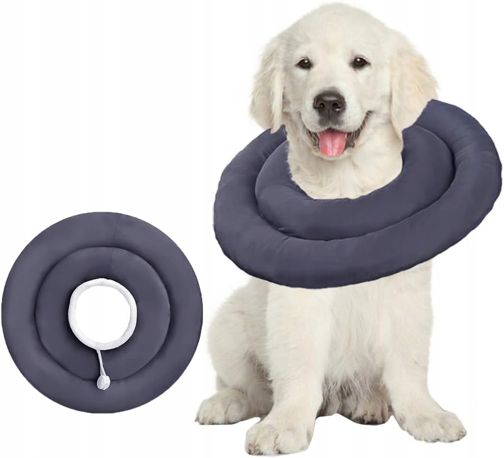 Levně Ochranný pooperační obojek pro psa kočku L, měkký, nastavitelný