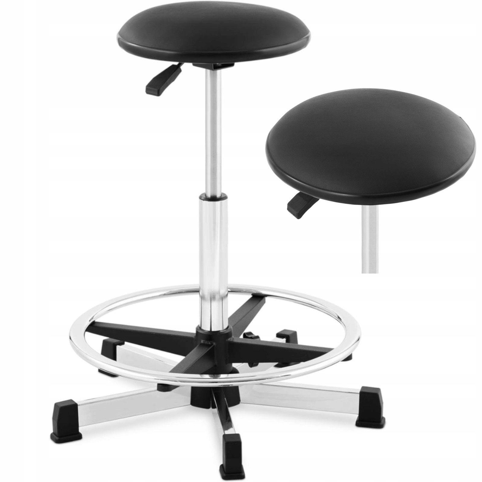 Taboret Krzeslo Warsztatowe Z Podnozkiem Do 120 kg