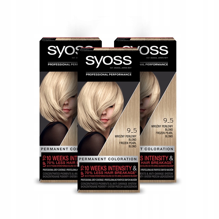 

Syoss farba 9-5 Mroźny Perłowy Blond - trójpak