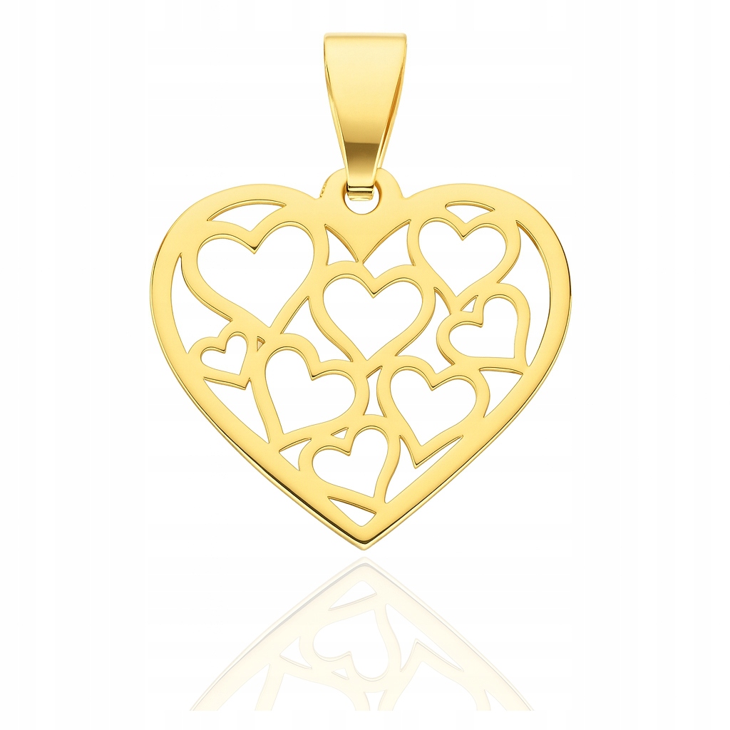 Zlatý přívěsek prolamované srdce PR.585 na řetízek