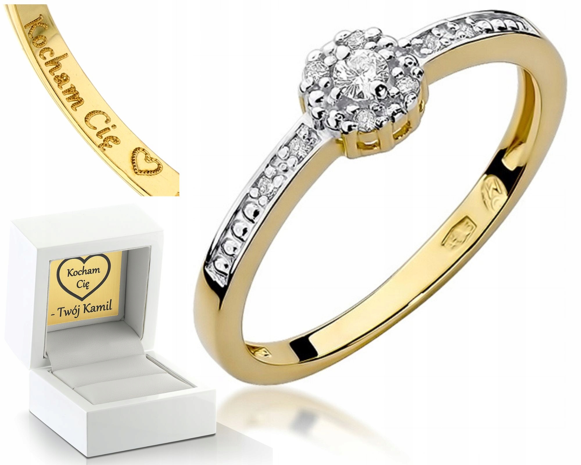 Zlatý Prstýnek S Brilianty 0,09 Ct