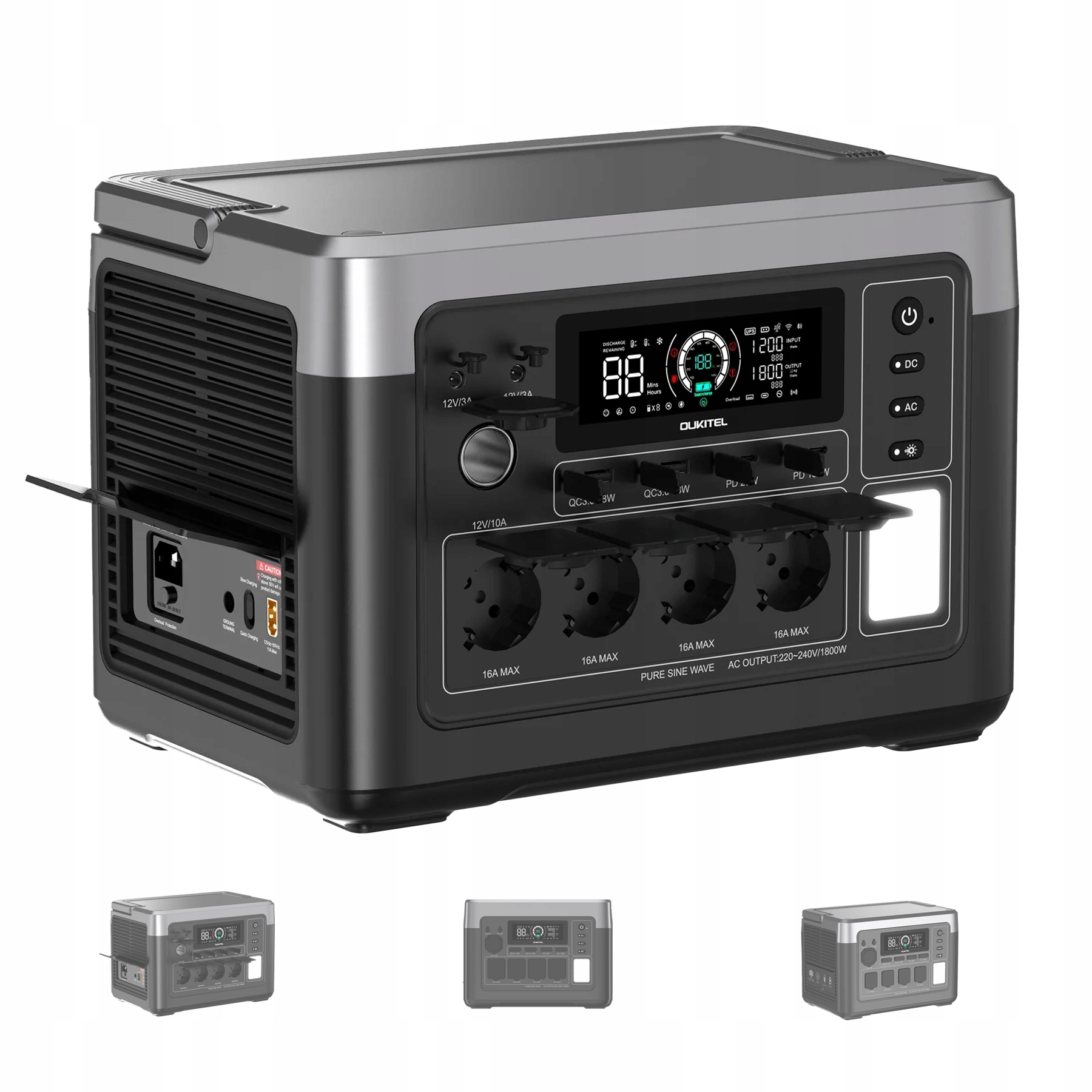 Přenosná napájecí stanice Oukitel P1000 Plus 1800 W 1024 Wh