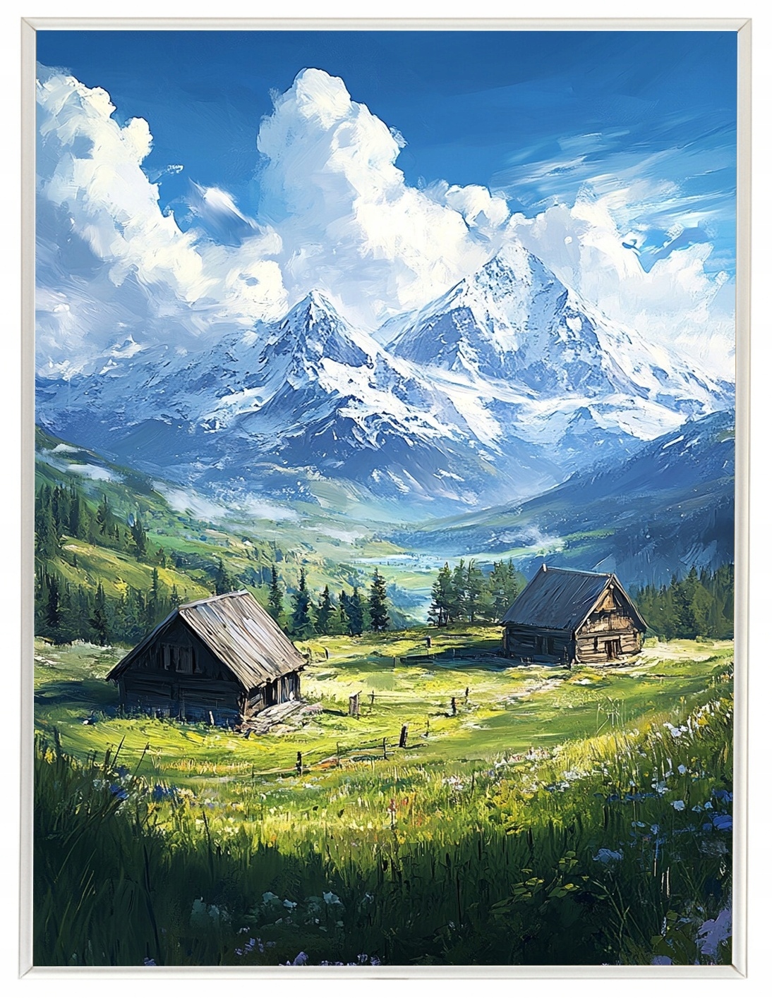 Plakát Rámeček Aluminium Polsko Hory Tatry Polana Louka Hala Dolina 60x80