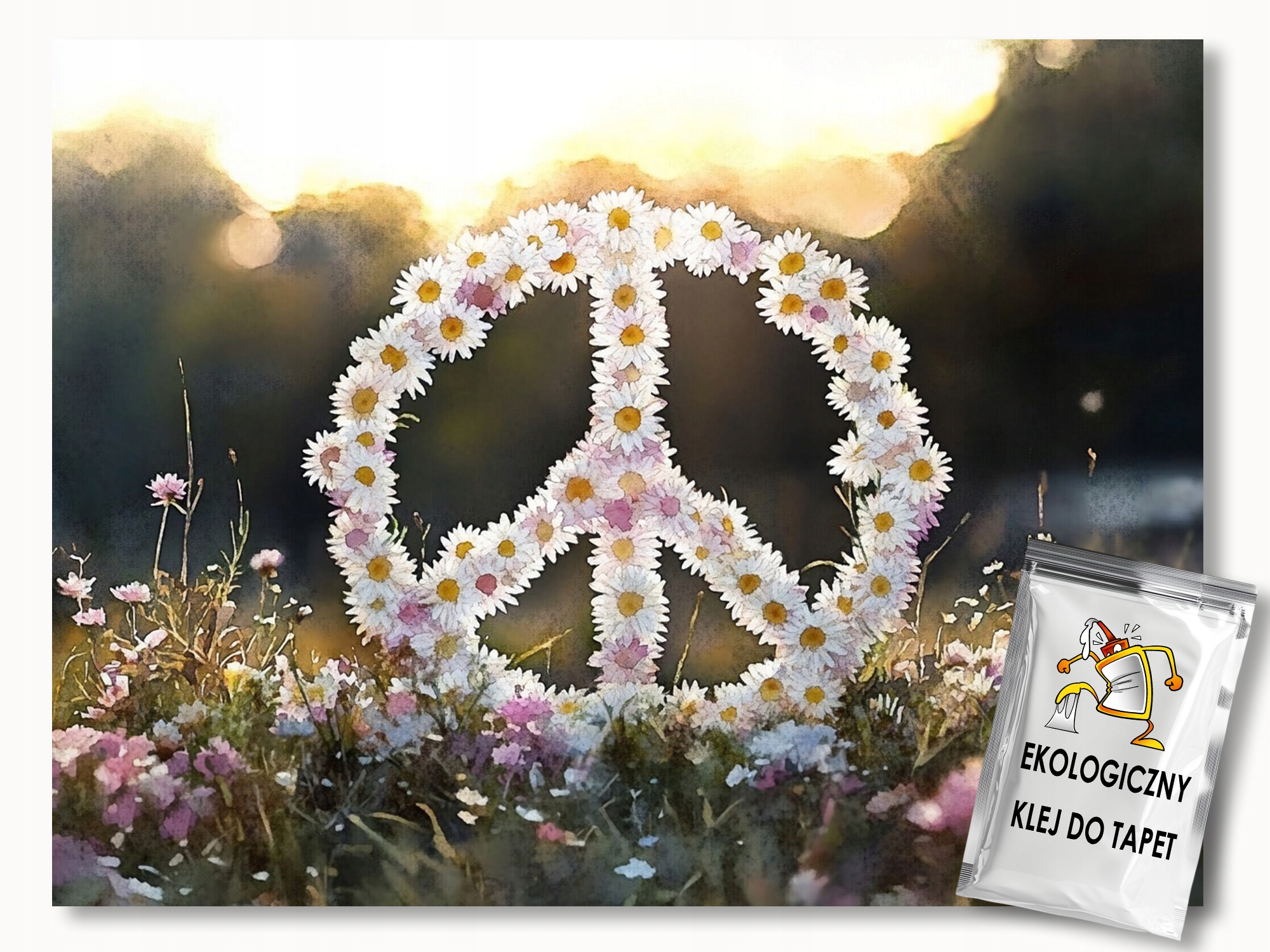 Fototapeta Flizelina Květiny Louka Symbol Pokoj Peace Pacyfka 300x210 155g