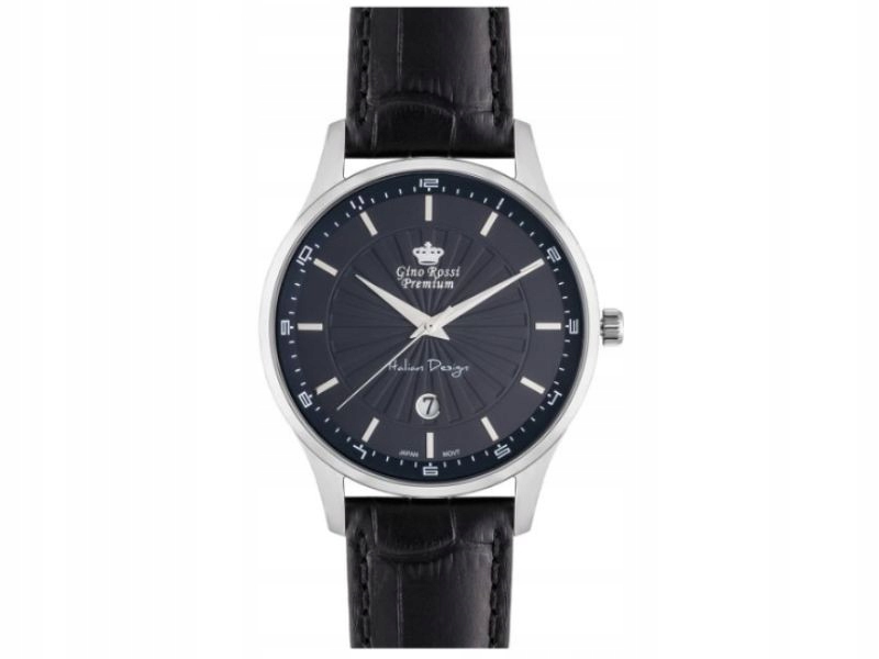 Hodinky pro muže na černém řemínku, modrý ciferník jako dárek