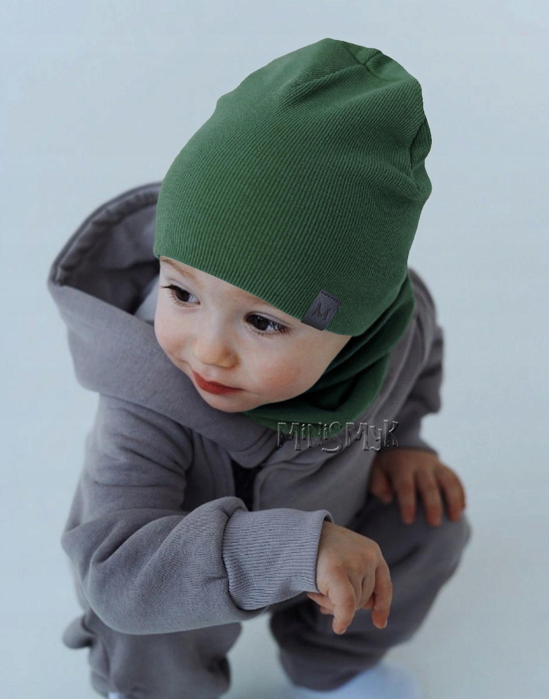 Czapka DWUWARSTWOWA JESIEŃ WIOSNA PRĄŻEK r 46-48 Płeć chłopcy dziewczynki