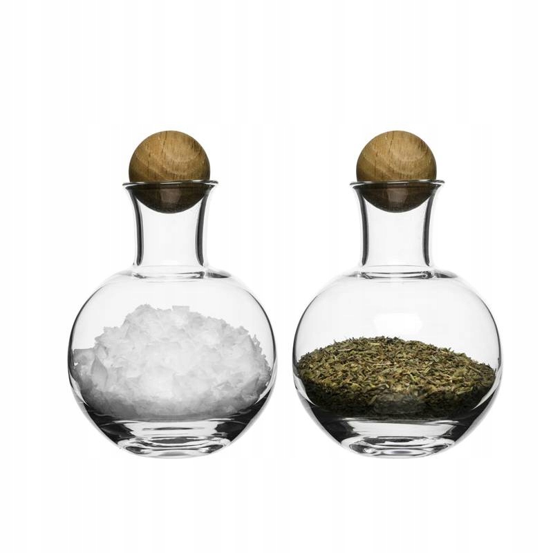 Sada nádobek na koření Oval Oak Sagaform