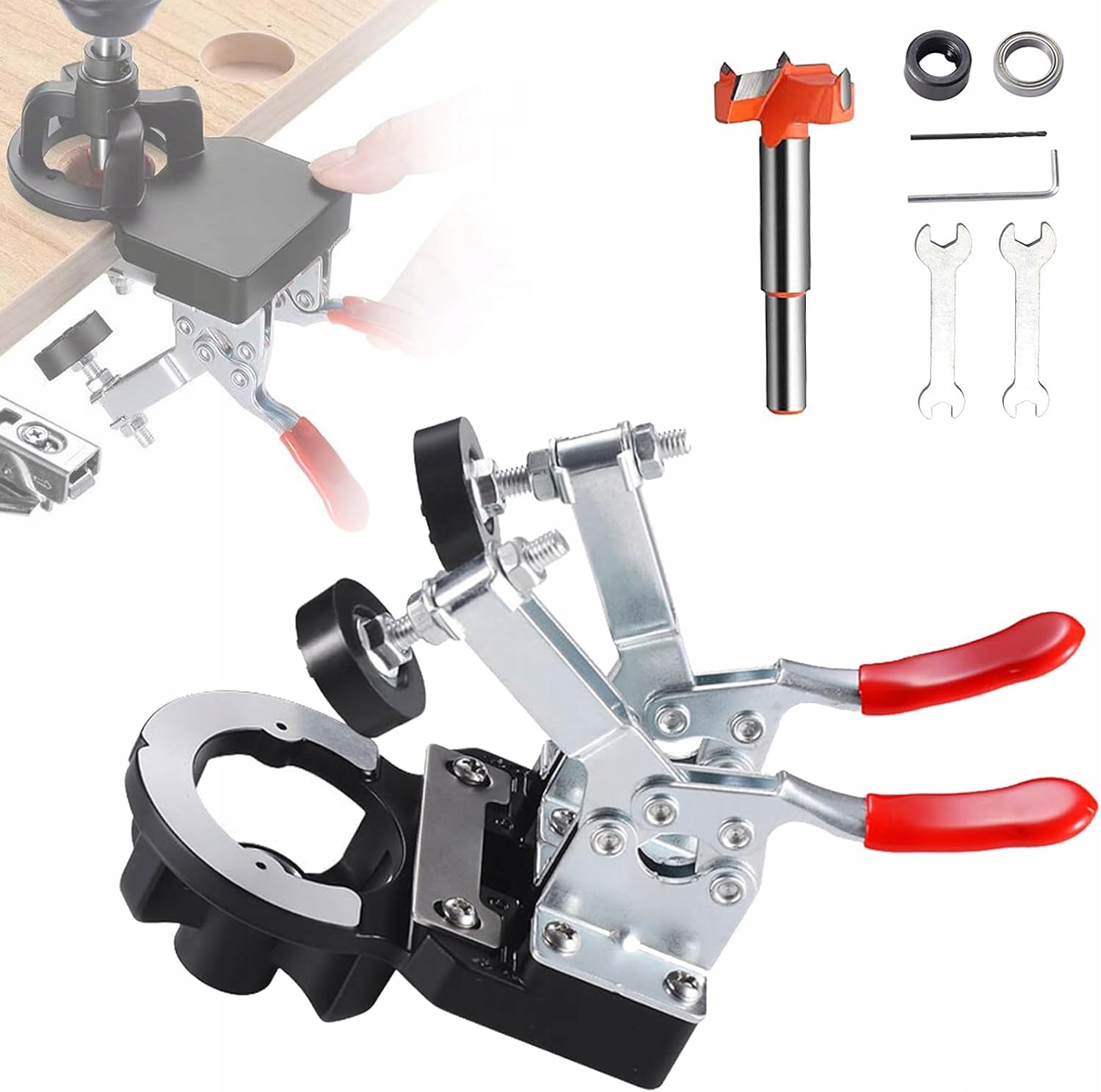 ШАБЛОН ДЛЯ СВЕРЛЕНИЯ ОТВЕРСТИЙ ДЛЯ ПЕТЕЛЬ, РЕЗАК ДЛЯ БАНОК, МАРКЕР ДЛЯ ПЕТЕЛЬ 35