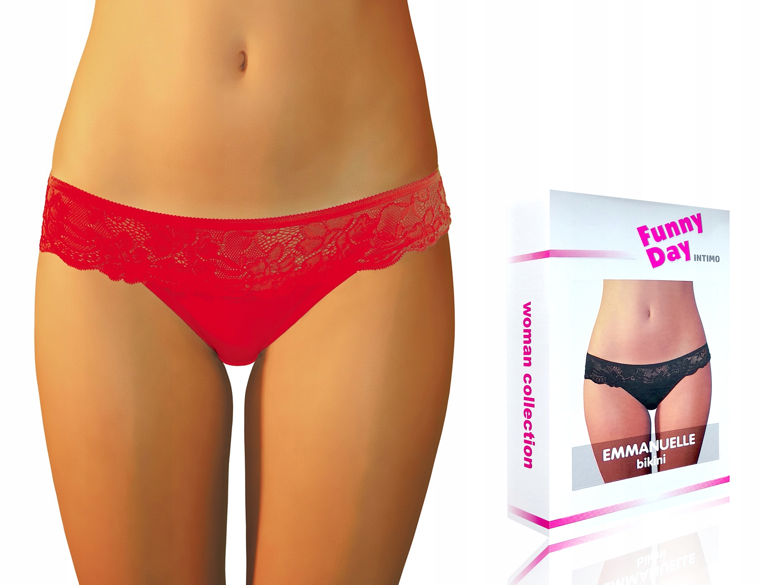 

Funny Day Czerwone Figi typu Bikini Emmanuelle M