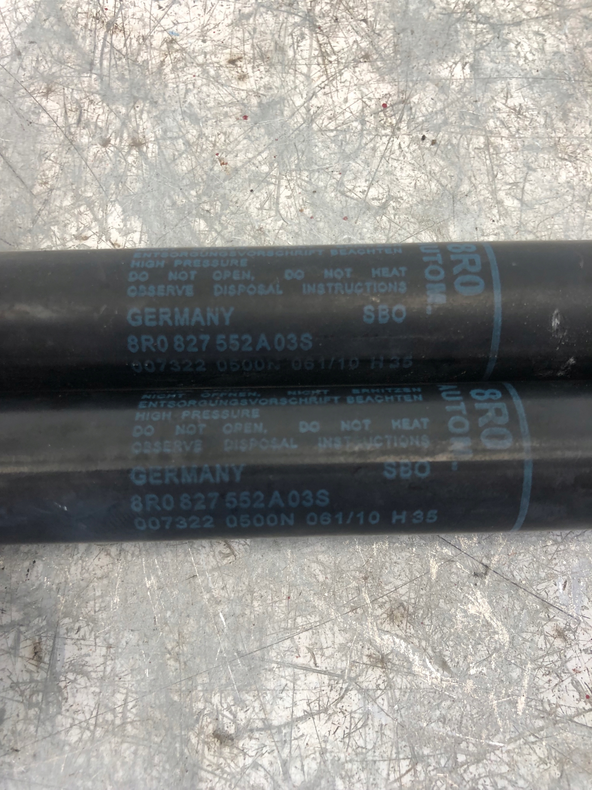 damper bonnet AUTOMATYCZNEJ AUDI Q5 8R0827552A