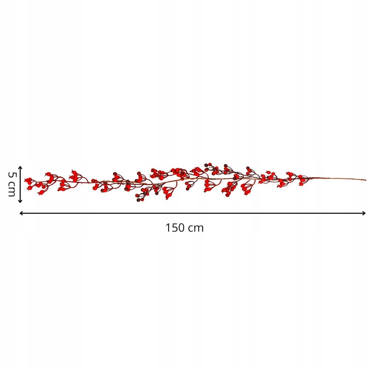 GIRLANDA ŚWIĄTECZNA JARZĘBINA SZTUCZNA 1,5M DELUX PIĘKNA OZDOBA JAK ŻYWA Motyw inny