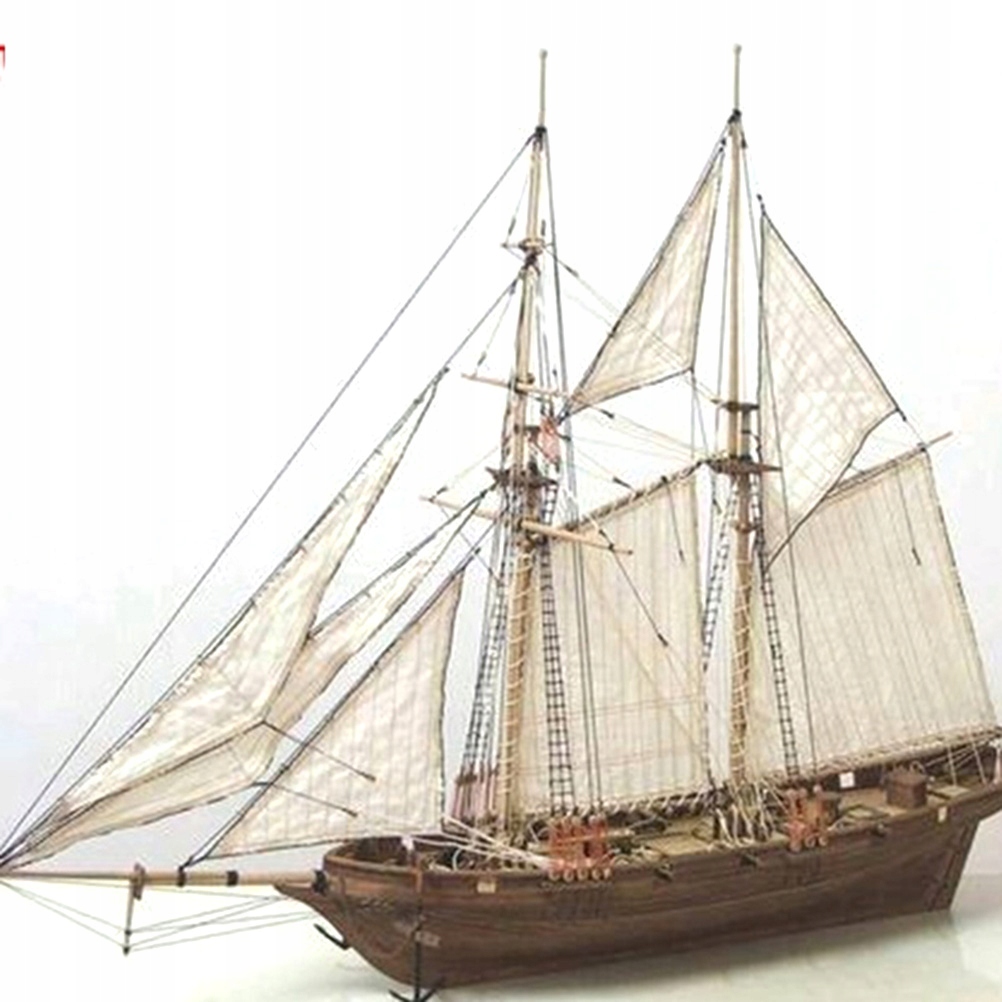 Drewniany Statek Żaglówka Jacht Łódka Model Diy
