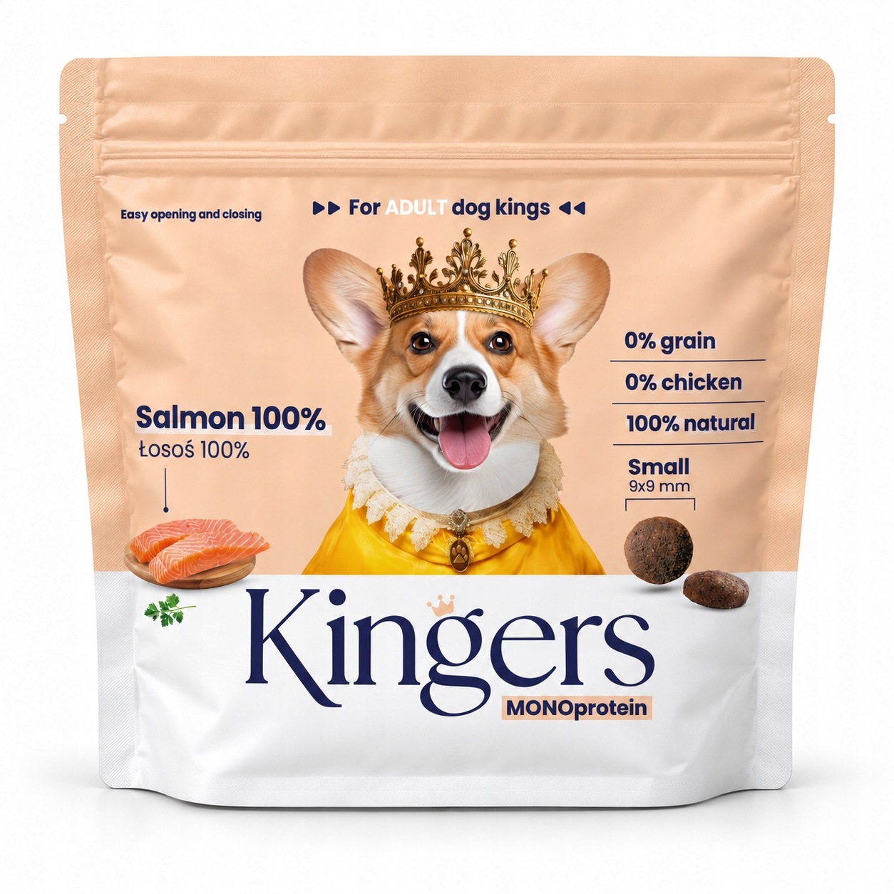 Krmivo pro psy Losos monoproteinový bez obilovin pro malá plemena 6 kg Kingers