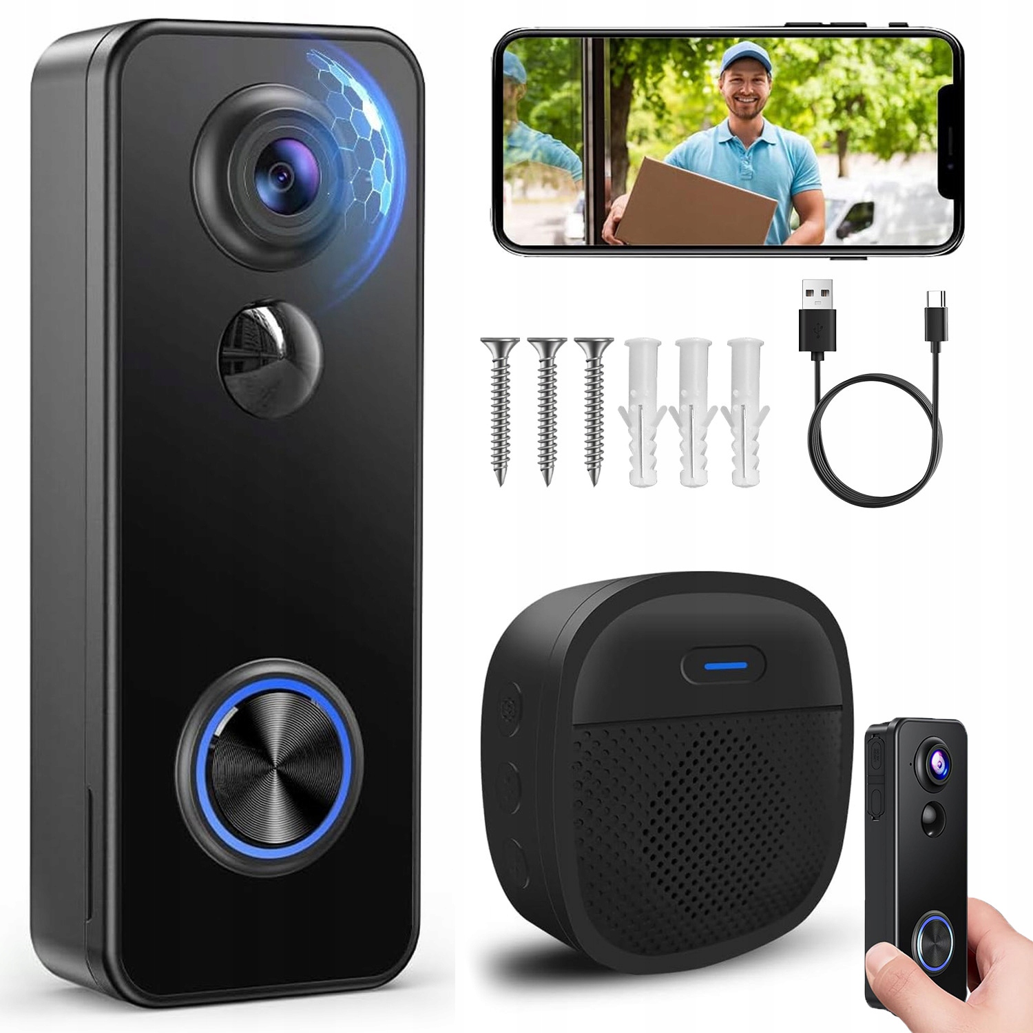 Bezdrátový Zvonek S Wifi Kamerou S Náhledem Na Telefon