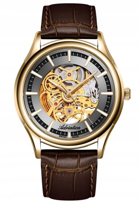 Nové Originální Pánské Hodinky Adriatica A2804.1B17AS Automat Skeletor