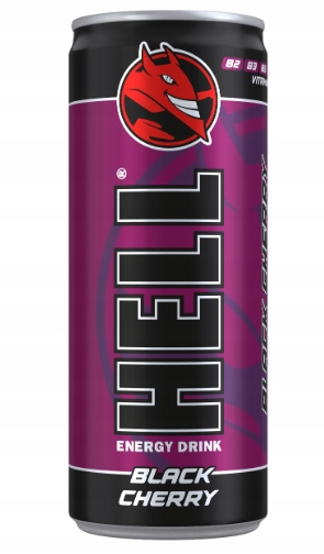 Hell Energy Drink Black Cherry – Energetický nápoj s příchutí černé třešně