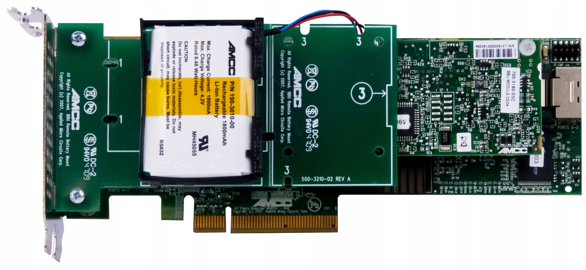3WARE 9690SA-4I4E Raid Sas Sata 3Gbps PCIe x8 Lp Bbu