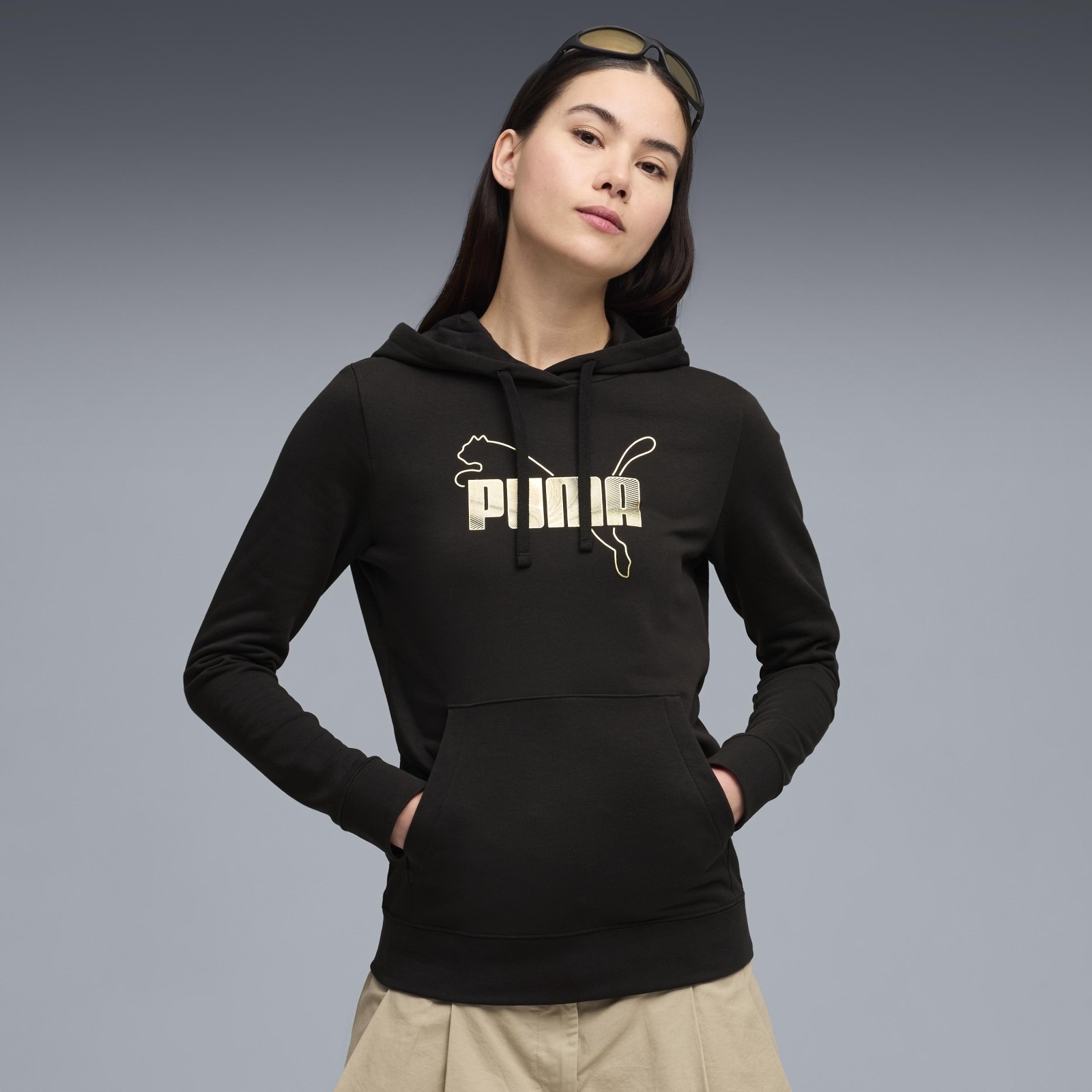 Dámská mikina Puma Ess Logo Lab Metallic Hoodie Tr