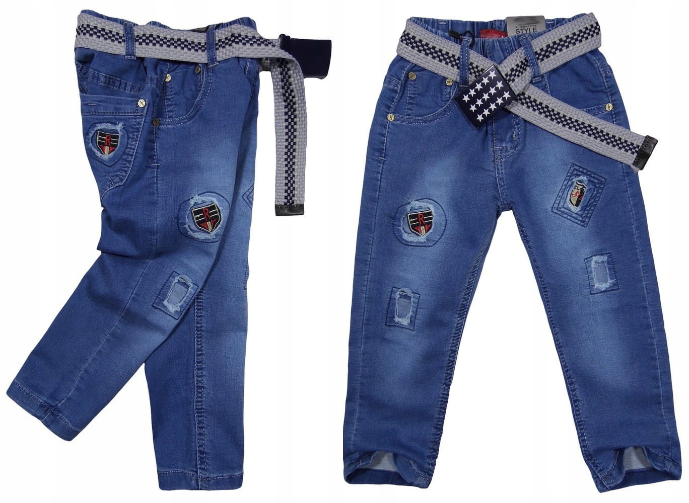 

miękkie Spodnie jeans gumka 303 Rock 116/122 stret