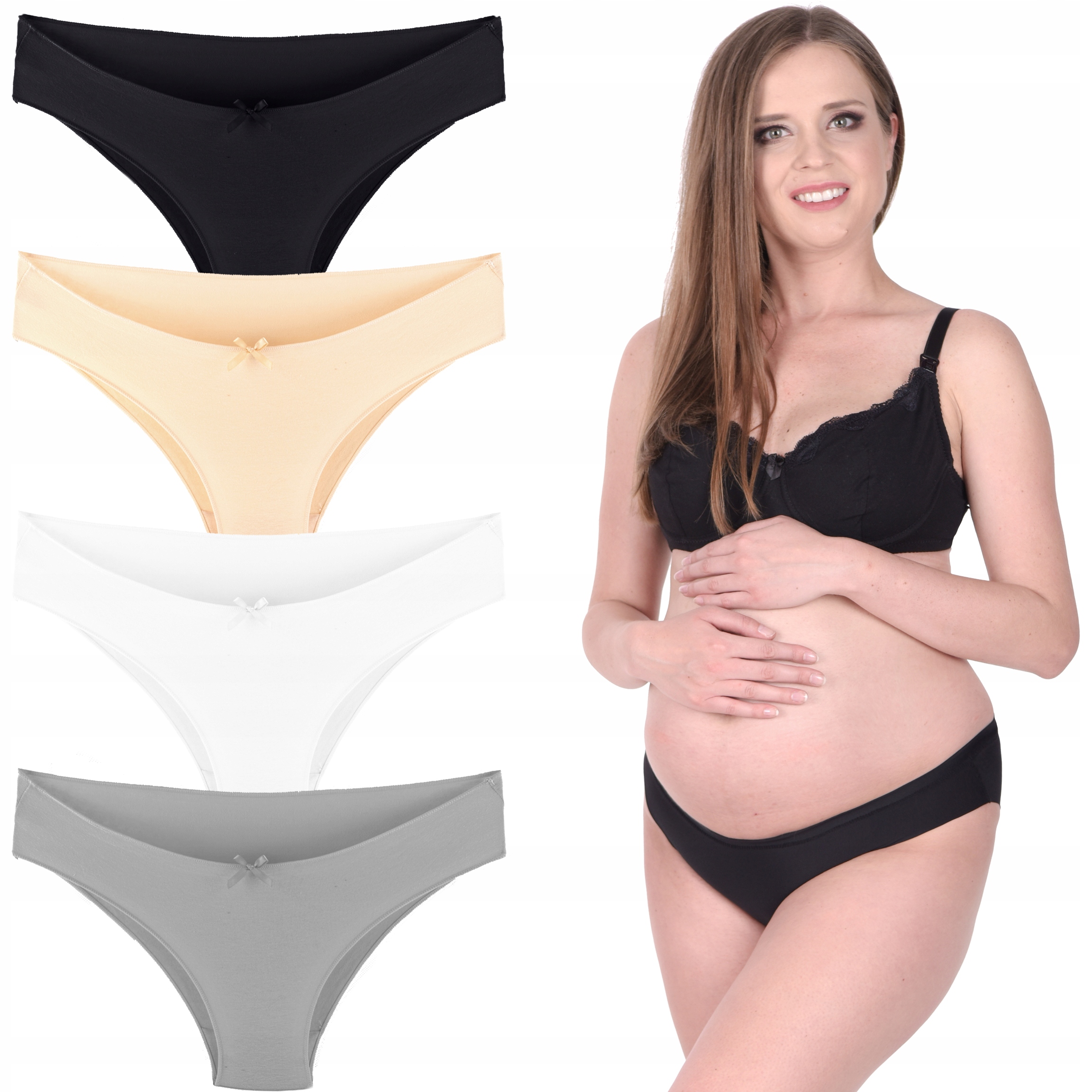 

Majtki Bawełniane ciążowe pod brzuch zestaw