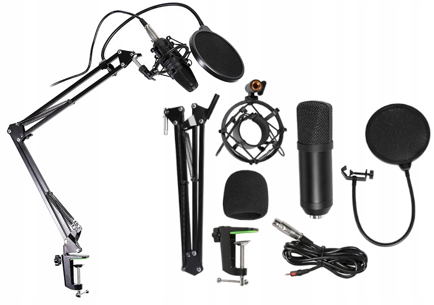 Конденсаторный микрофон Studio, Штатив Поп-Фильтр 6w1