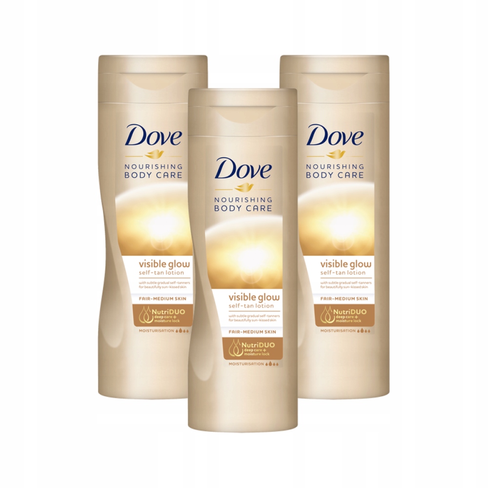 ZESTAW 3X DOVE NOURISHING BODY CARE INVISIBLE GLOW BALSAM OPALIZUJĄCY 400ML