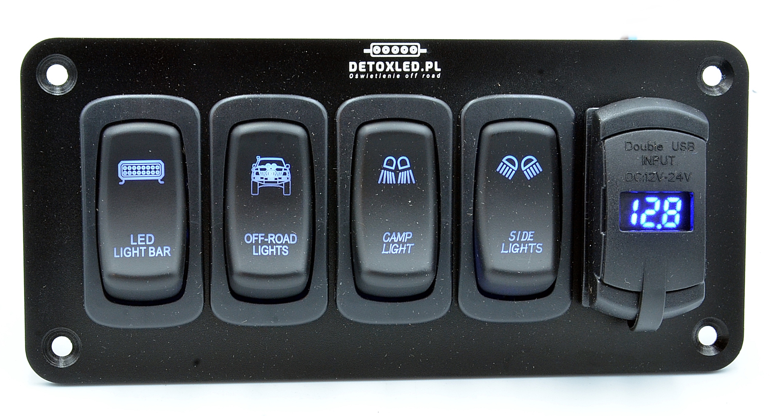 DXS4-VOL-2USB-QC3.0 - Панель управления carling 4 вольтметр зарядное устройство