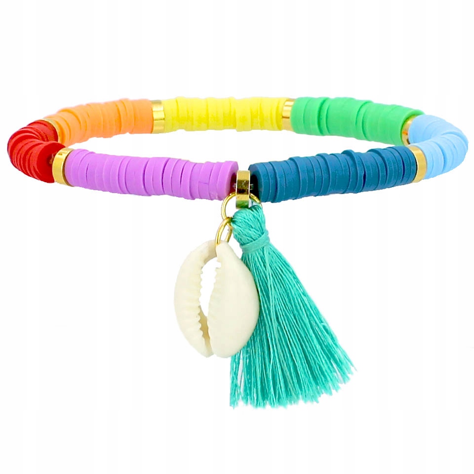 

Bransoletka Na Rękę Nogę Muszla Koraliki Boho Fimo