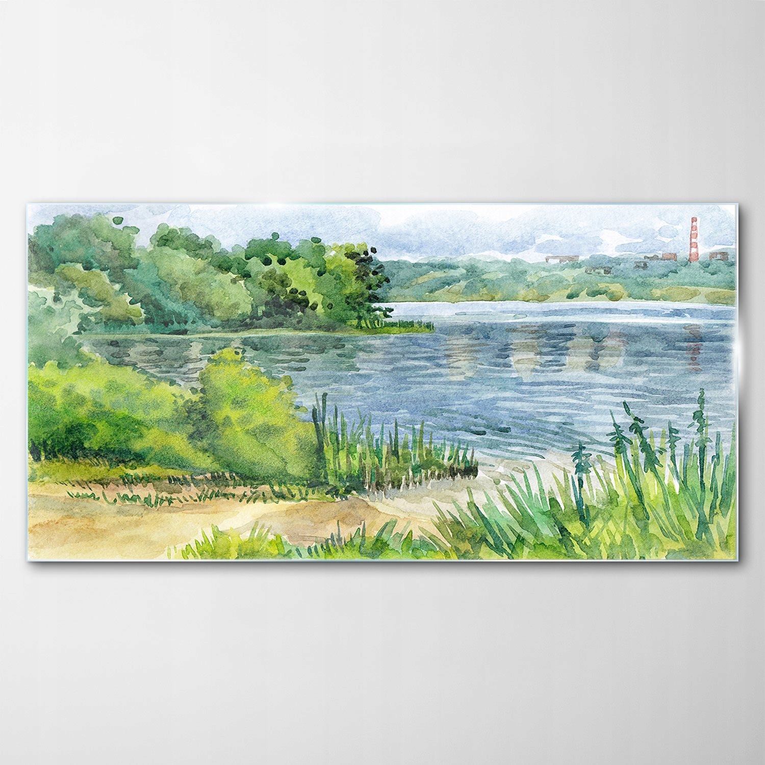 Obraz Sklenený Dekor Akvarely Krajina Leto 120x60