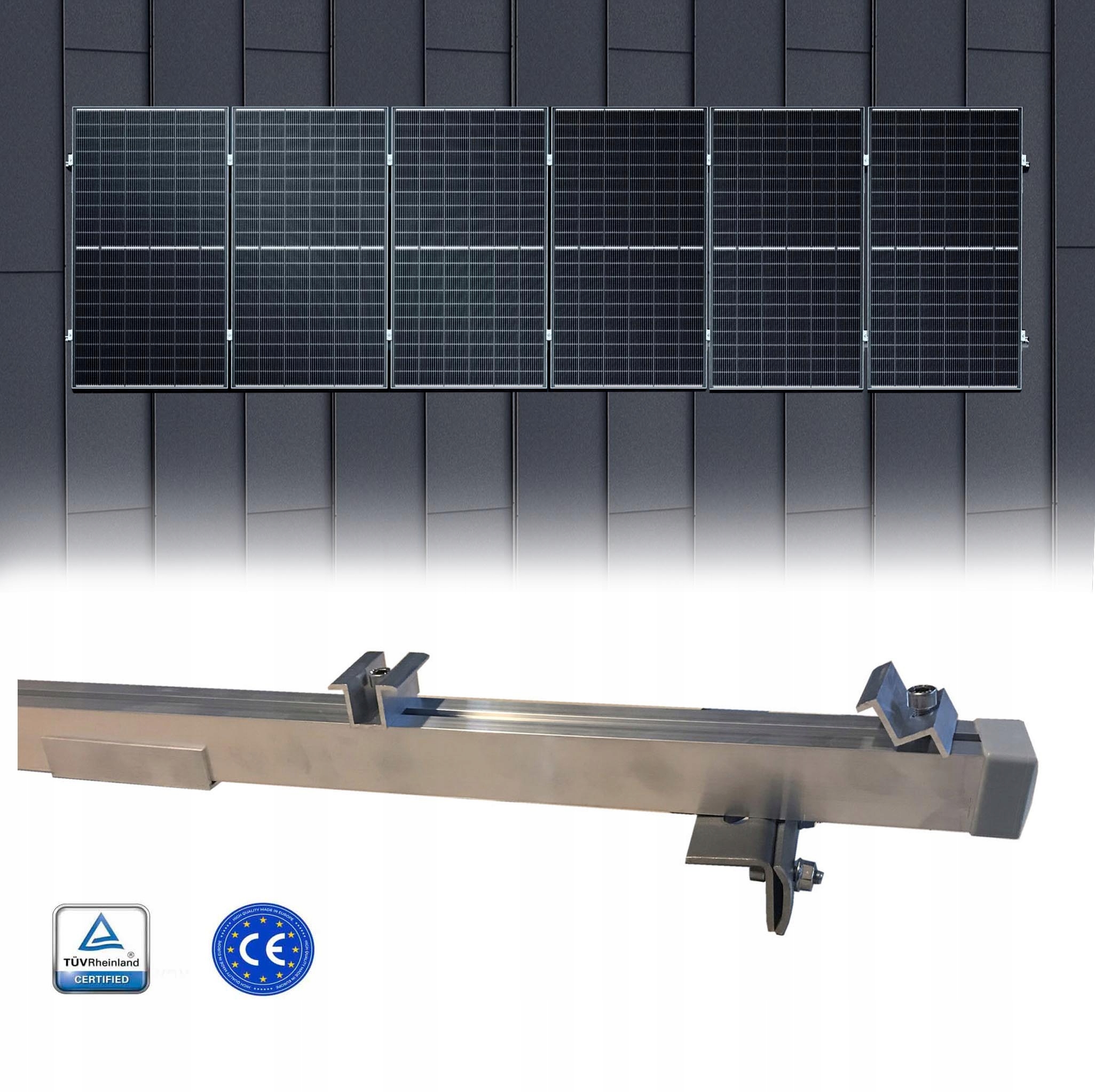 System Mocowania 6 Modułów Pv Blacha Na Rąbek