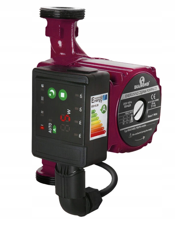 Oběhové čerpadlo pro C.o. RS25 elektronické, energeticky úsporné, fialové
