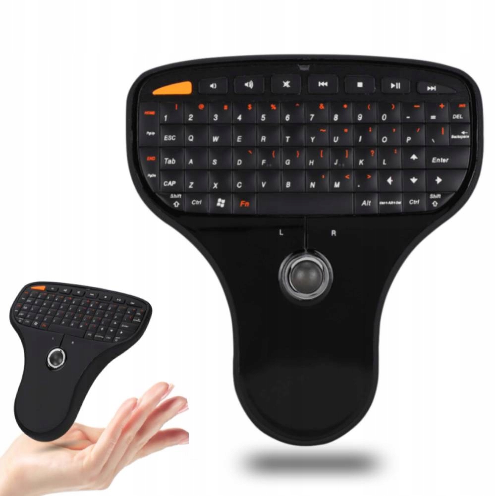 Bezdrátová Klávesnice 2.4 G S Trackballovou Myší Televizoru Počítače