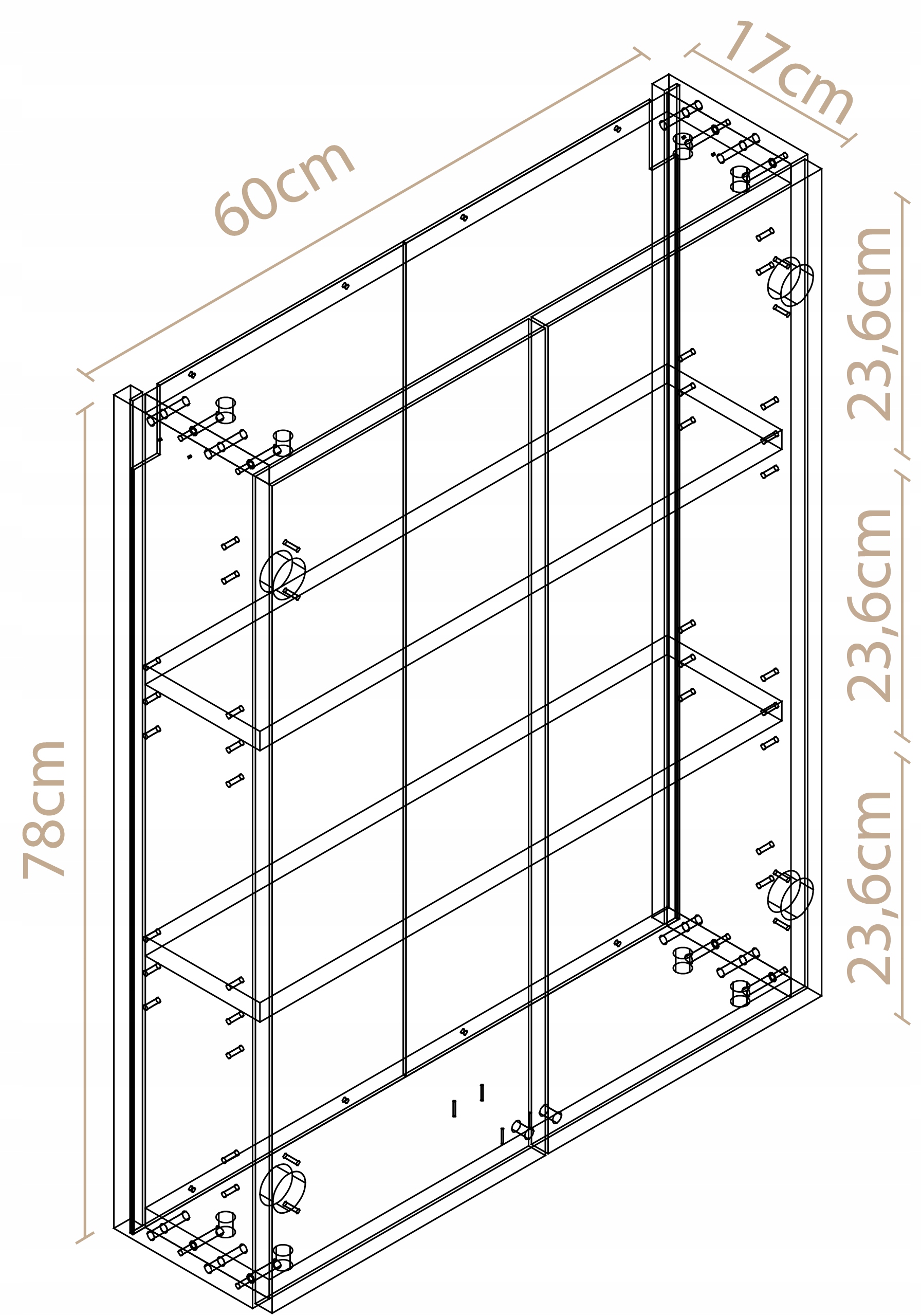 Waska Szafka łazienkowa wisząca biała mat nad geberit na kosmetyki 60 cm Marka Miradu