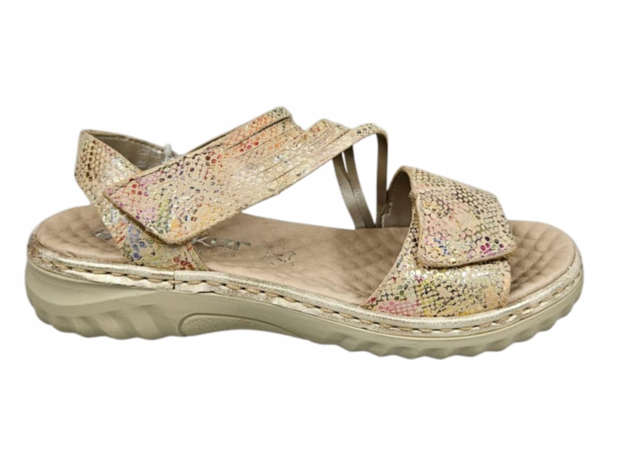 Rieker Dámské Sandály Na Suchý Zip 60464-90 Multi Barevné vel. 38