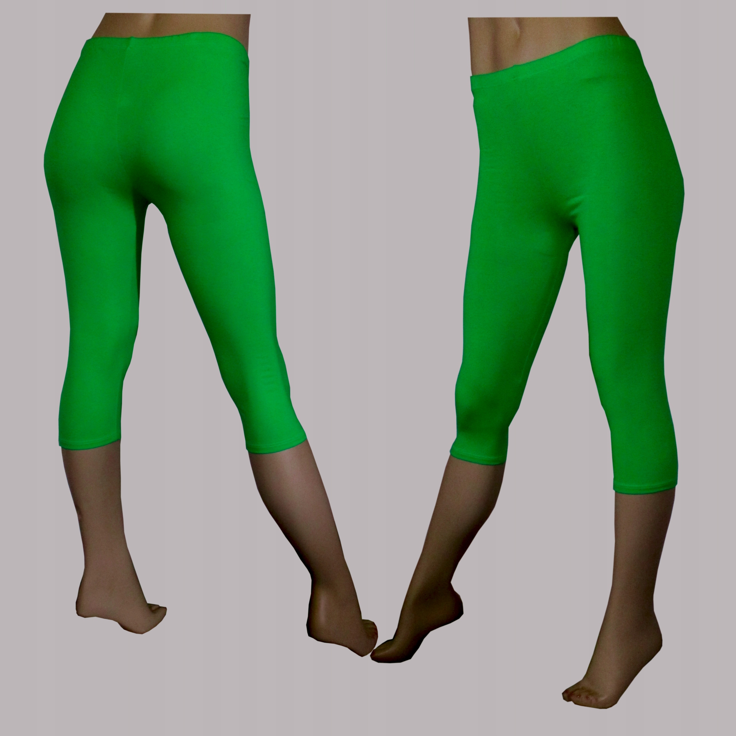 

Legginsy getry bawełniane 3/4 rybaczki L zielone