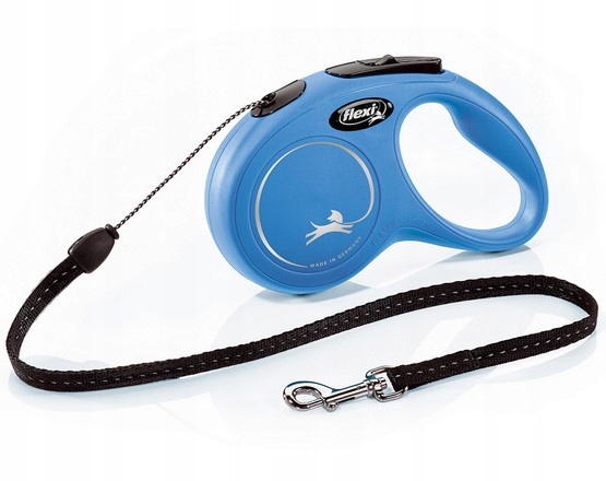 Levně Vodítko Pro Psa Lanko S 5M Modré Vysouvací Do 12KG Flexi