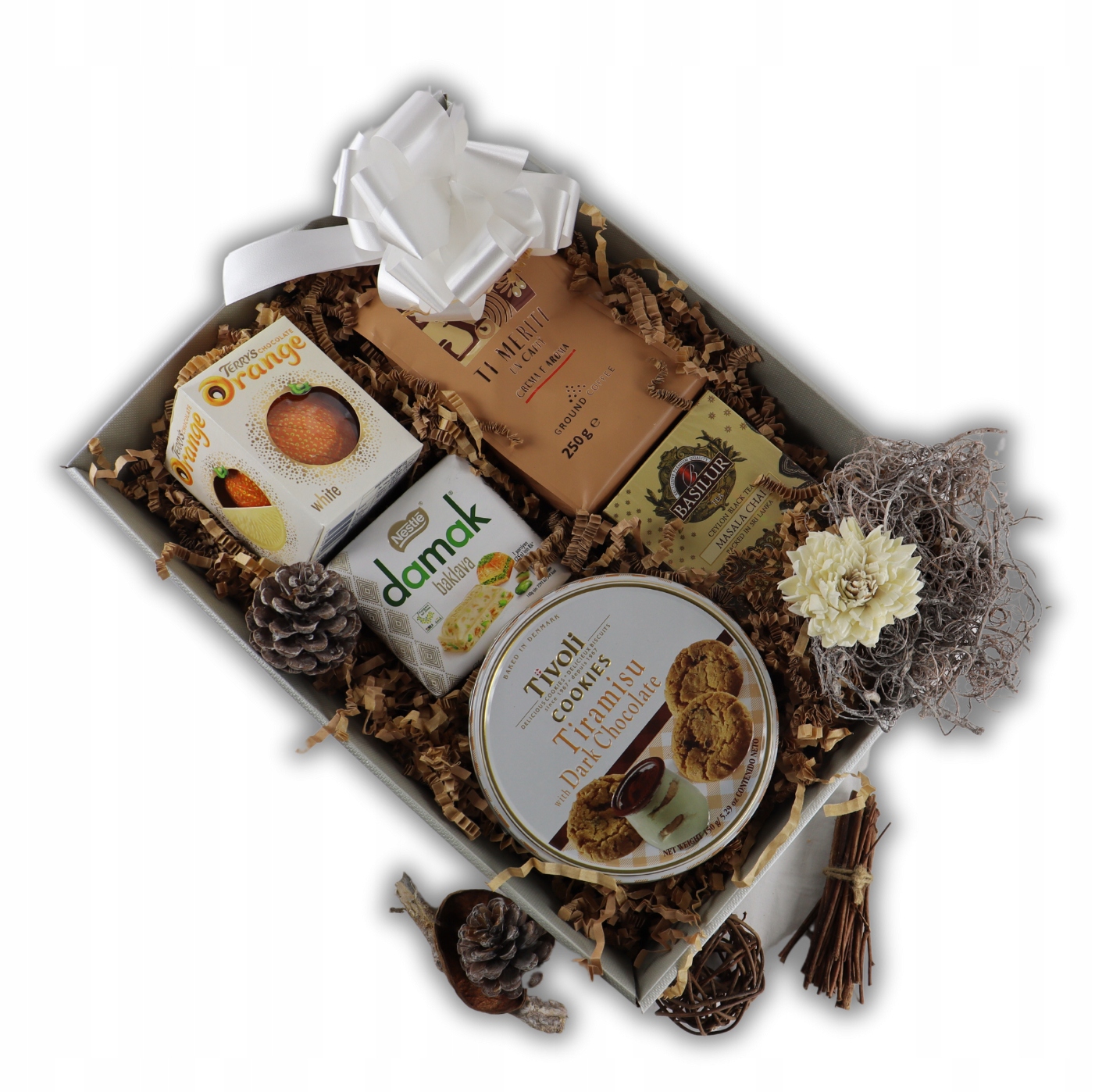 Levně Dárkový koš Sněhová Vločka Firemní dárkové koše Dárek s dodávkou Svatební